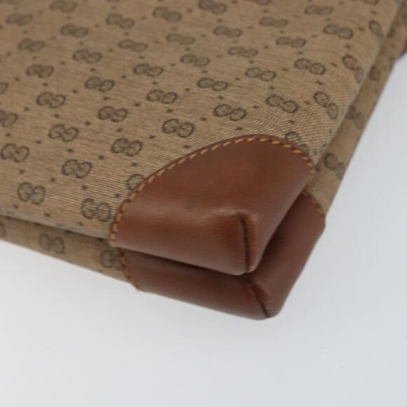 GUCCI Micro GG Supreme Shoulder Bag PVC Beige Gold Auth 143206 - Picture 15 of 16